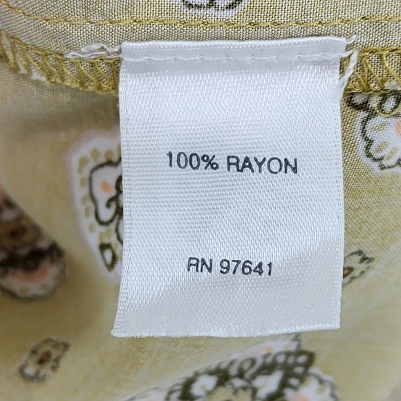 J. Jill Women's 100% Rayon Bandana Print Button Front Sleeveless Top - L - Picture 6 of 6